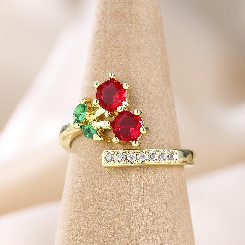 New Fashion Gold Color Heart Adjustable Ring Ladies Personalized Simple Design Holiday Party Jewelry Accessories