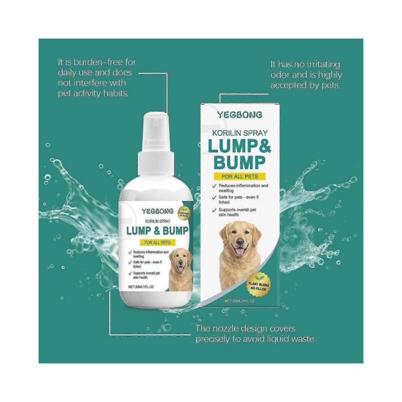 Korilin Lumps & Bumps Pet Spray, Lumps & Bumps Pet Body Care Spray, Dog Cat Discomfort Swelling Relief Spray, Pet Anti-Itch Spray