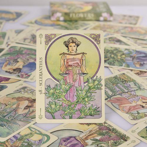 Tarot Kartları Dayanıklı Canlı Tam İngilizce Sürüm Aile Partisi Oyun Kartları Çiçekler için Hediyeler Oracle