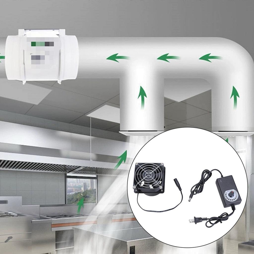 High Speed Exhaust Fan 80mm DC12V with Plug Double Ball Bearing for DIY Welding and 3D Printer Enclosures Craft Projects