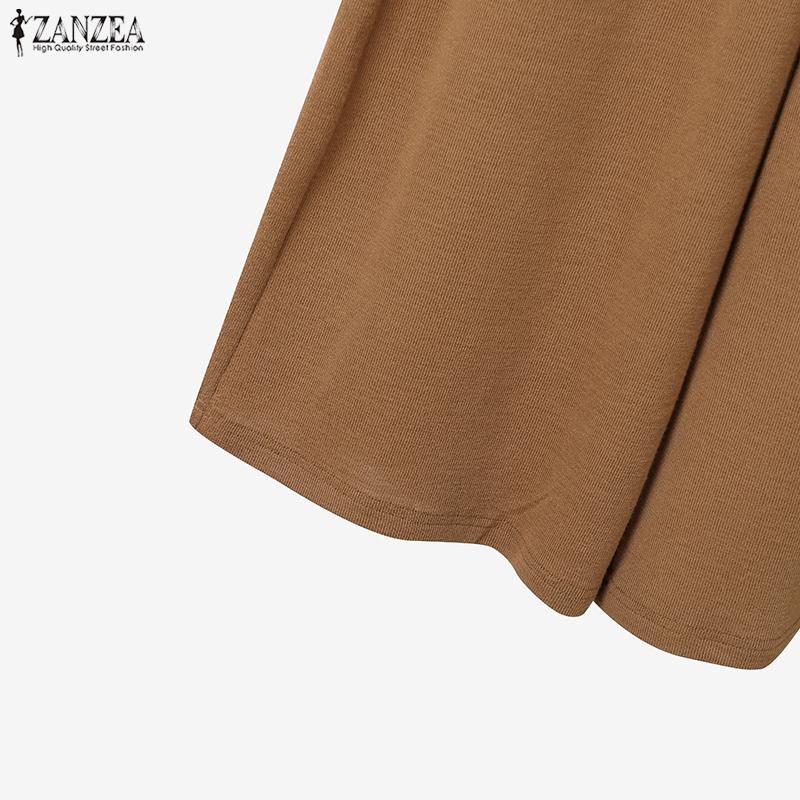 ZANZEA Women Long Sleeve Blouse and Pants Casual Two Piece Suit Sets