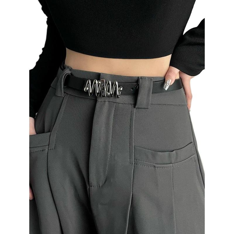 Black Womens Versatile Pu Belt For Jeans Trendy And Practical Accessory Students For