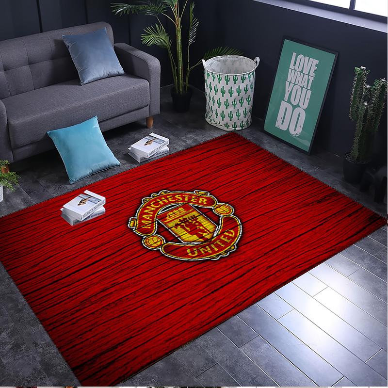 1PC rug Football Manchester Crest Carpet, Chair Rug,Area Rug for Office Bedroom living rooms bedroom, Doormat decor Christmas fan gifts