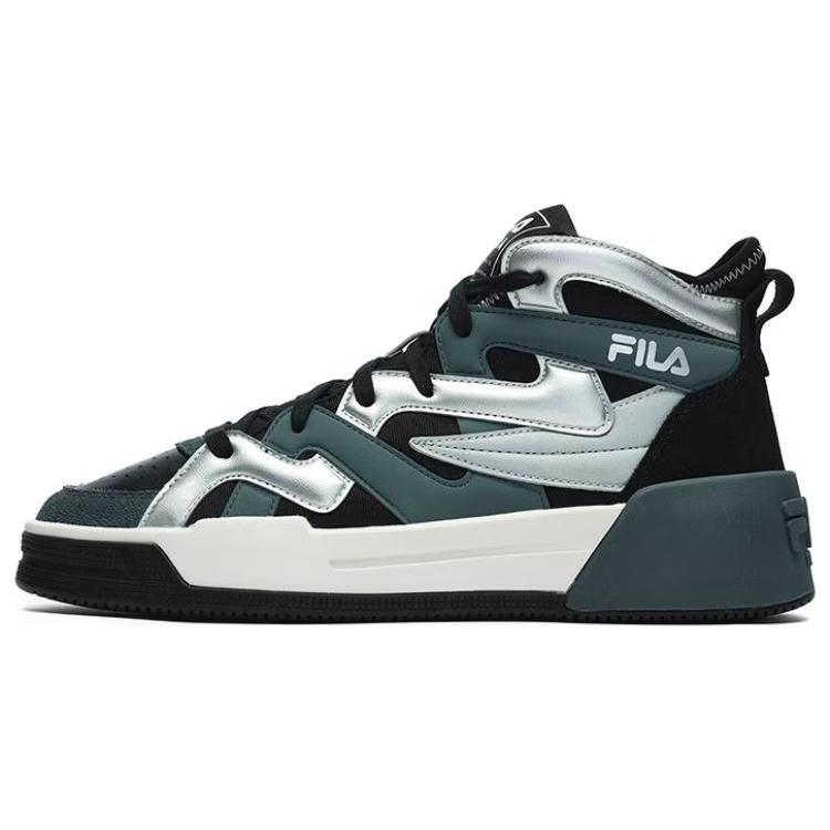 FILA Salto Synthetic Leather Casual Abrasion Resistant Low top Skateboard Shoes Men s Black F12M243601FBS 41