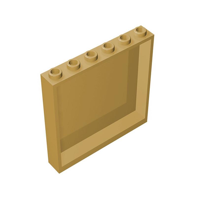 10pcs MOC Bricks 1x6x5 Window Glass Houses Wall Element 59349 Compatible Building Blocks Panel Assembles Accessories
