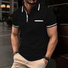 Men Summer Short Sleeve Fashion Loose Pure Color Polo Shirt Men High Elasticity Sport Comfortable Golf Polo Shirt Tops