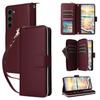 R20 For Samsung Galaxy S23 Leather Case Zipper Wallet Folio Flip Phone Cover