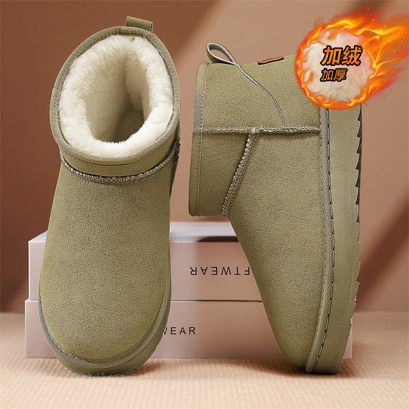 Snow boots winter velvet thickened warm bread shoes integrated fur sub-zero cotton shoes