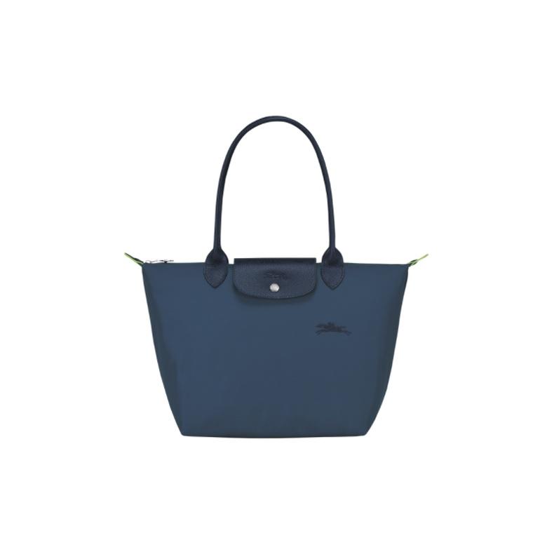 

Longchamp Le Pliage Fashion Casual Foldable Bag Flap Closure Leather Shoulder Bag Women bags Dark-Blue 2605919P57 Basic Set (Bag)