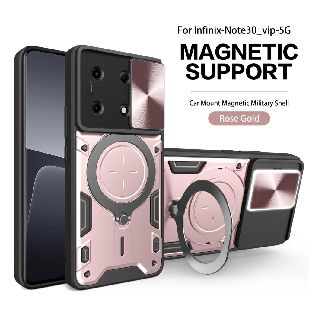 For Infinix Note 30 VIP 5G Magnetic Car Holder Case Frame Flexible Case Cover Infinix Note 30/Note 30i/Note 30 Pro Phone Coque