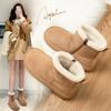 Thick-soled Velvet Snow Boots Women's Winter New Short Tube Fashion Casual Flat-bottomed Cotton Boots Tide