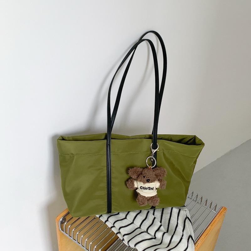 New Nylon Commuter Tote Bag Large Capacity Splicing Underarm Shoulder Bag Fashionable Casual Big Bag Women