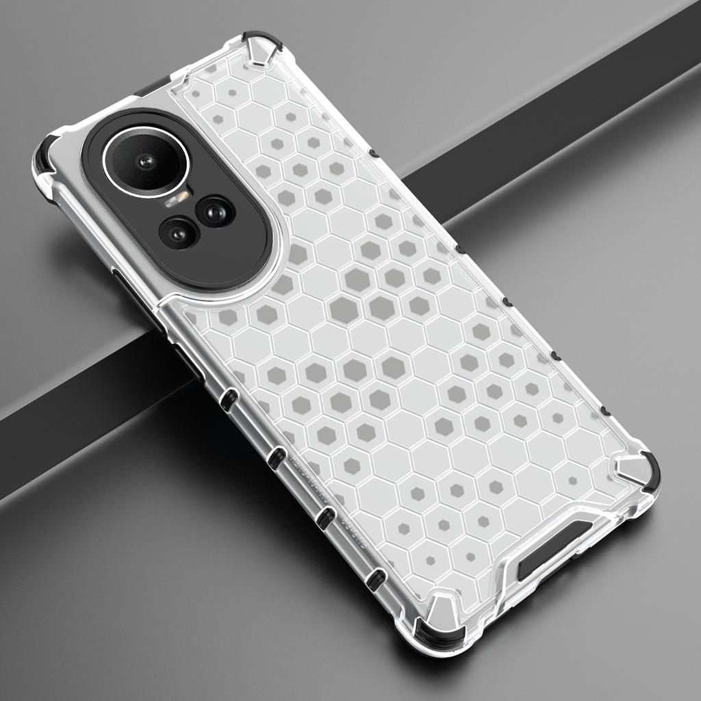 Für Oppo Reno10 5G (Global)/Reno10 Pro 5G (Global) Hülle Wabenmuster TPU+PC Smartphone-Hülle