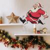 Personalisierte Laufender Weihnachtsmann Weihnachtsatmosphäre Heimdekoration Wandaufkleber