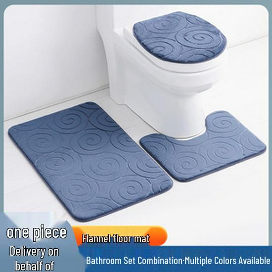 Imitation Cashmere Memory Foam Absorbent Floor Mat for Bathroom, Toilet, Kitchen, and Living Room.