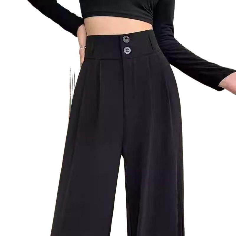 Spring/Summer Women's Versatile Slimming Slim-Wide Leg Pants - Casual Drapey, Loose-Fit Trendy Suit Pants