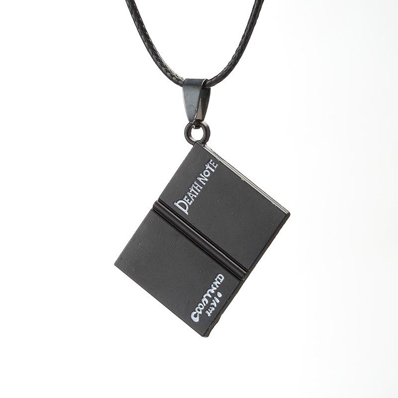 Death Note Shinigami Pendant with Notebook and L Necklace - Japanese Anime Inspired