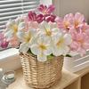 5 Pcs Real Touch Artificial Flower Faux Full Bloom PU Tulip Bouquet with Long Stem for Mother's Day Spring Wedding Centerpiece Floral Arrangement