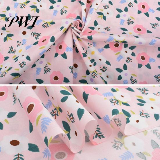 Patchwork Cloth 1 Set Beautiful Flower Printed Lightweight Elegant Eye-catching Fabric Sewing for Home Needlework