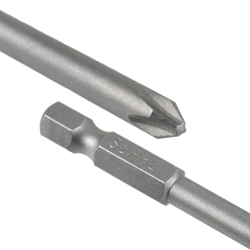 5-Piece 300mm S2 Alloy Steel PH2 Extended Phillips Screwdriver Bit Set