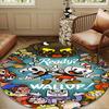 Cup-head And Mugman Adventure Round Rug for Livingroom,Bedroom, Palyroom, Chair Rug, Area Rug, Circle Carpet, Large Size Fan Christmas Gift