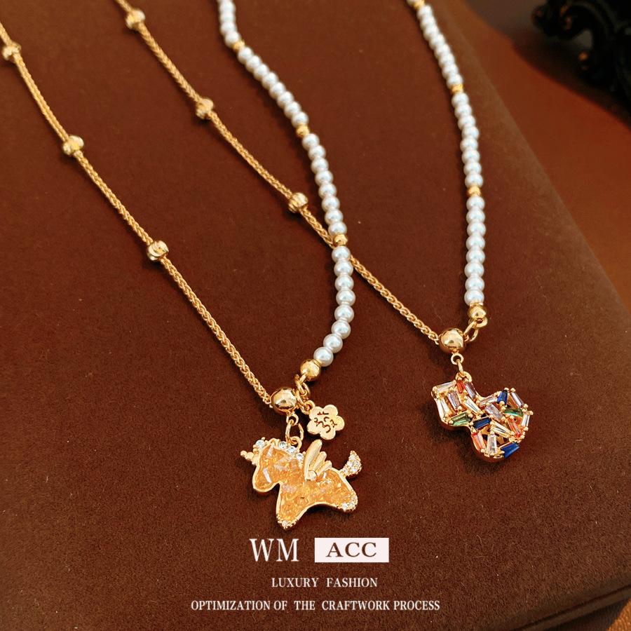 Pony Gourd Light Luxury Niche Chain Collarbone Necklace