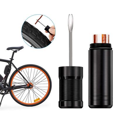 Bicycle Repair Tool Vacuum Tire Repair Convenient Emergency Mountain Bike Fork Drill Bit Adhesive Tape Set for Tire Repair