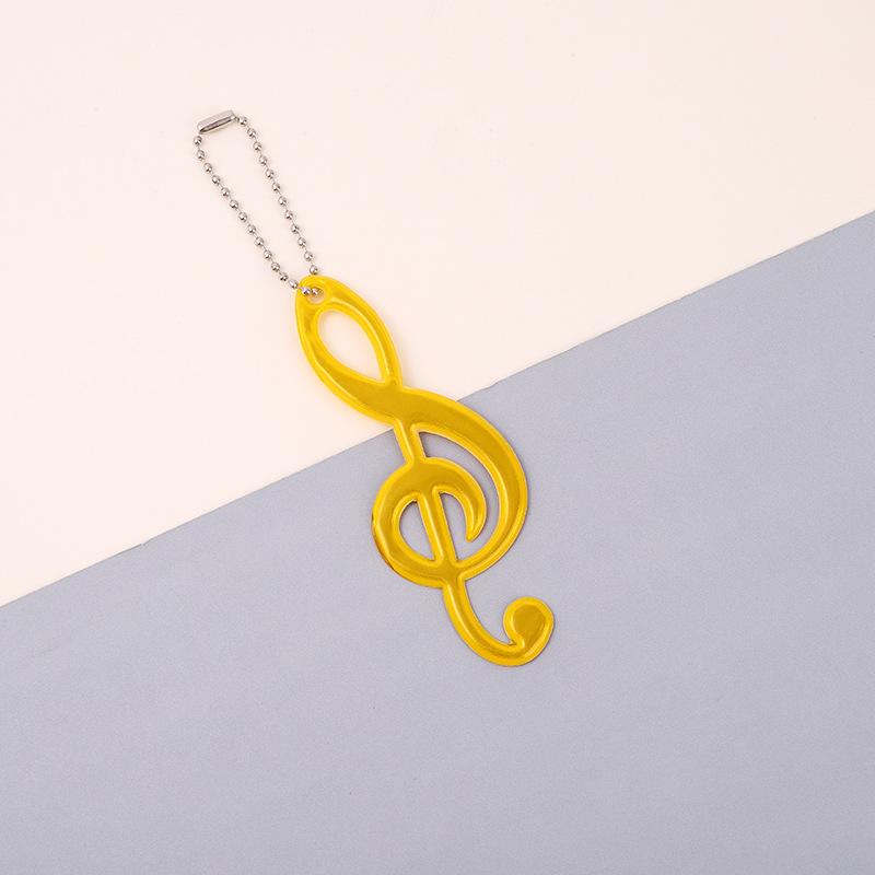 2Pcs Color Music  Safety Reflector Reflective Keychains Car Keyrings Charm Bag Accessories for Jacket BackPack Strollers Wheelchairs