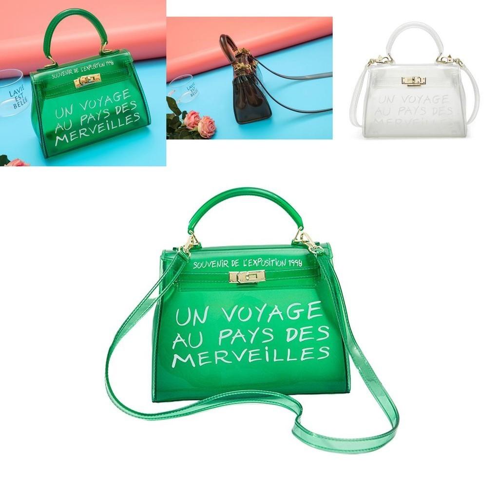 Candy-colored Transparent Shoulder Bag For Women Pvc Material Jelly Bag Medium Size Ideal For Daily Wear