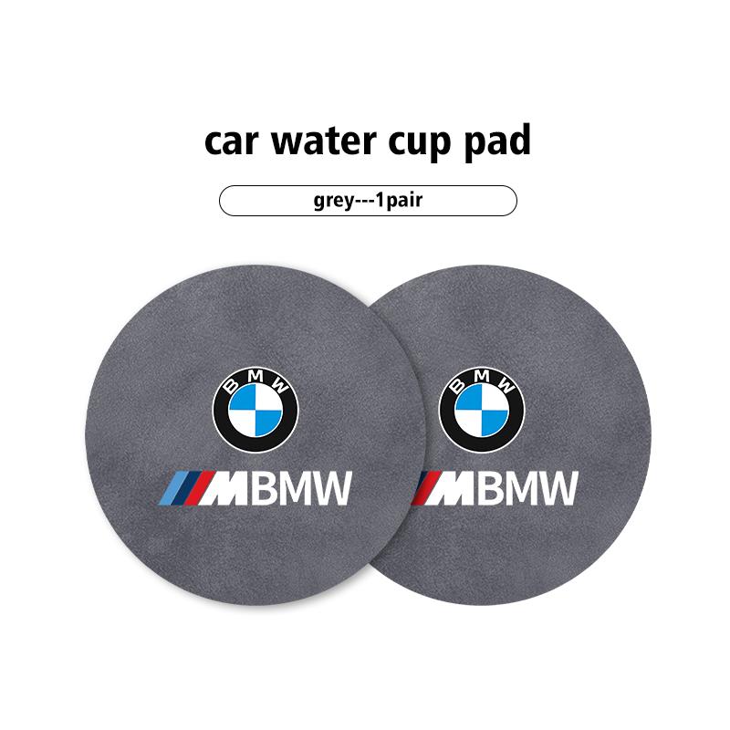

2pcs Suede Car Coaster Water Cup Drink Holder Anti-Slip Pad For BMW E90 E60 E46 E39 F30 F10 E87 X3 X4 X5 X1 G30 G20