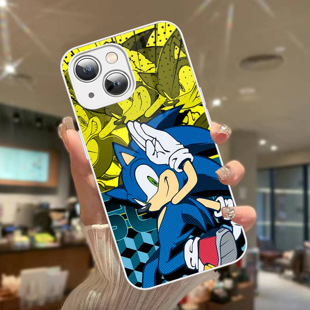 S-SonicS Anime For IPhone 14 13 12 Mini 11 Pro XS Max X XR 14 Plus Tempered Glass Cover