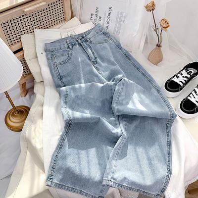 Wide-leg Jeans Women's Spring and Autumn Straight Loose Mopping Pants