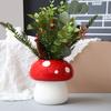 Kreative Pilz Vase Keramik Hydrokultur Vase Blume Anordnung Wohnkultur Desktop Ornamente Blumentopf
