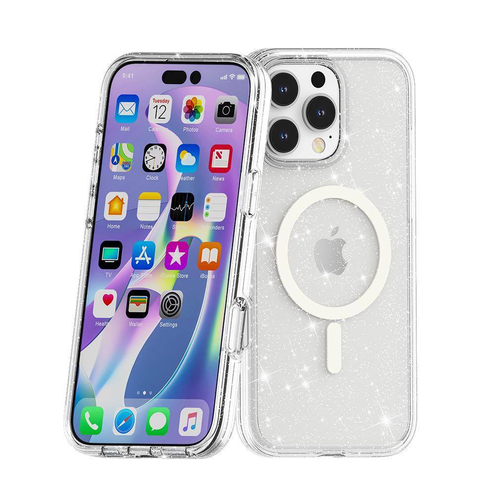 Terminator Series Is Suitable for IPHONE16PROMAX Mobile Phone Case N52 Strong Magnetic Attraction Apple 15 Anti-drop