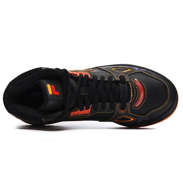 FILA Fusion Teratach Pack Fabric Synthetic Leather Cultural Casual Mid-Top Retro Basketball Shoes Women sneakers Purple Black T12W243217FPB