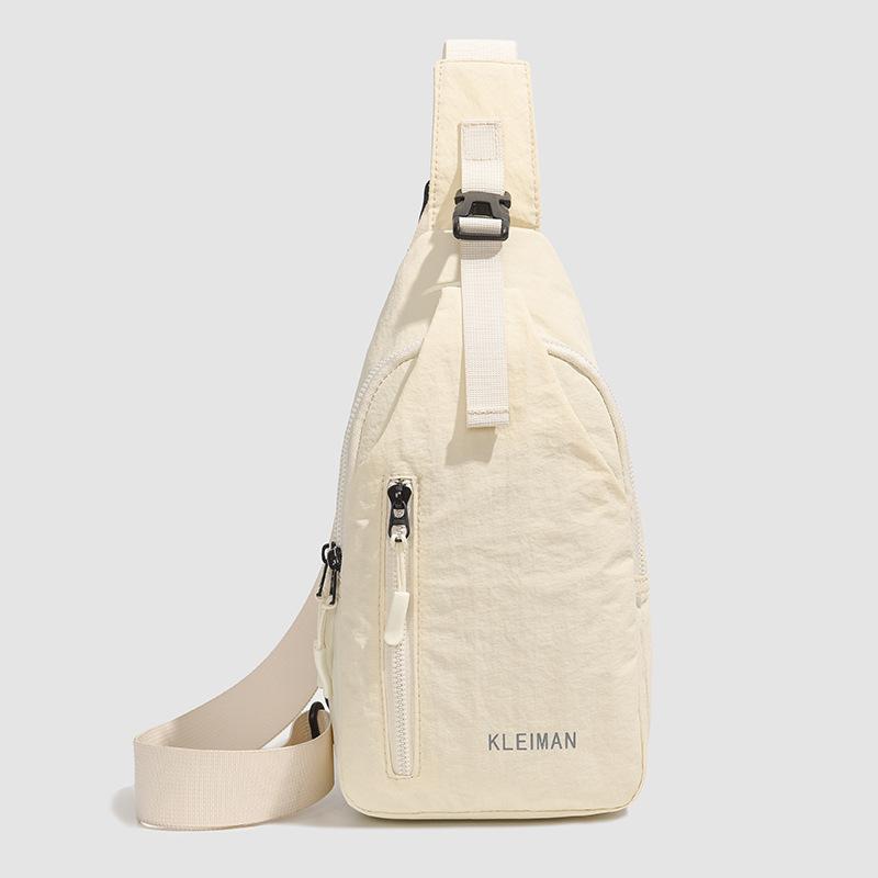 

Summer versatile breast bag fashionable new light messenger small bag sports and leisure women s chest small satchel бежевий