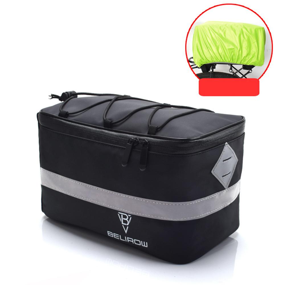

8l/15l Bicycle Carrier Bag Rear Rack Bike Trunk Bag Luggage Box Back Seat Travel Waterproof Pouch (8L) + rain cover #1