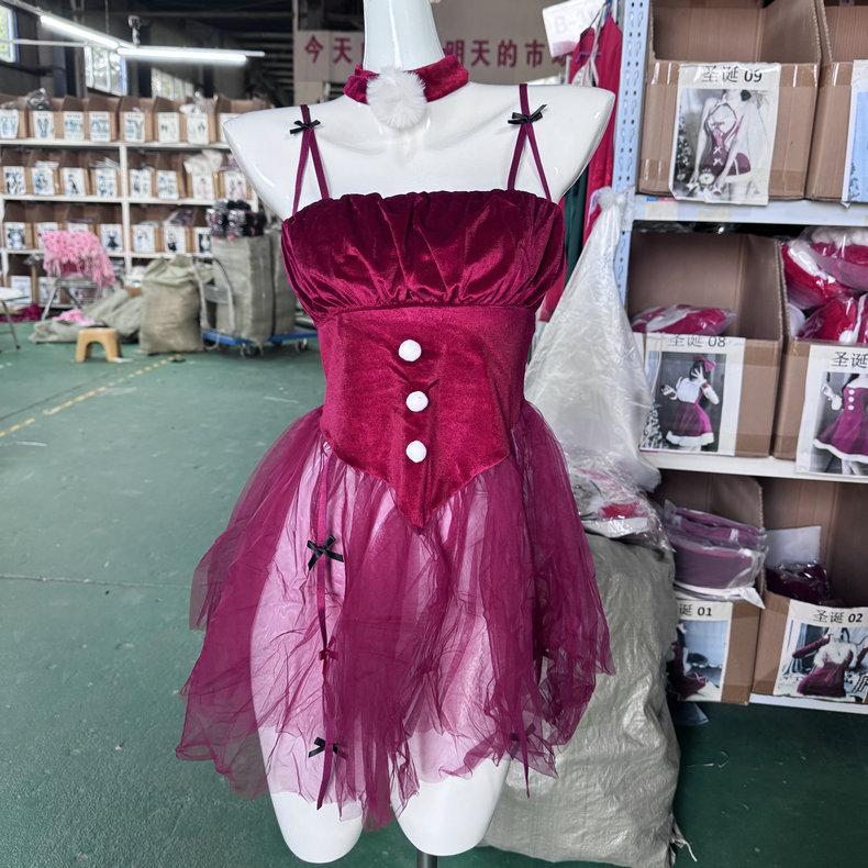Sex Underwear Sexy Tube Top Plush Christmas Dress Flirting Cosplay Pure Desire Buttocks Short Skirt Sex Dress
