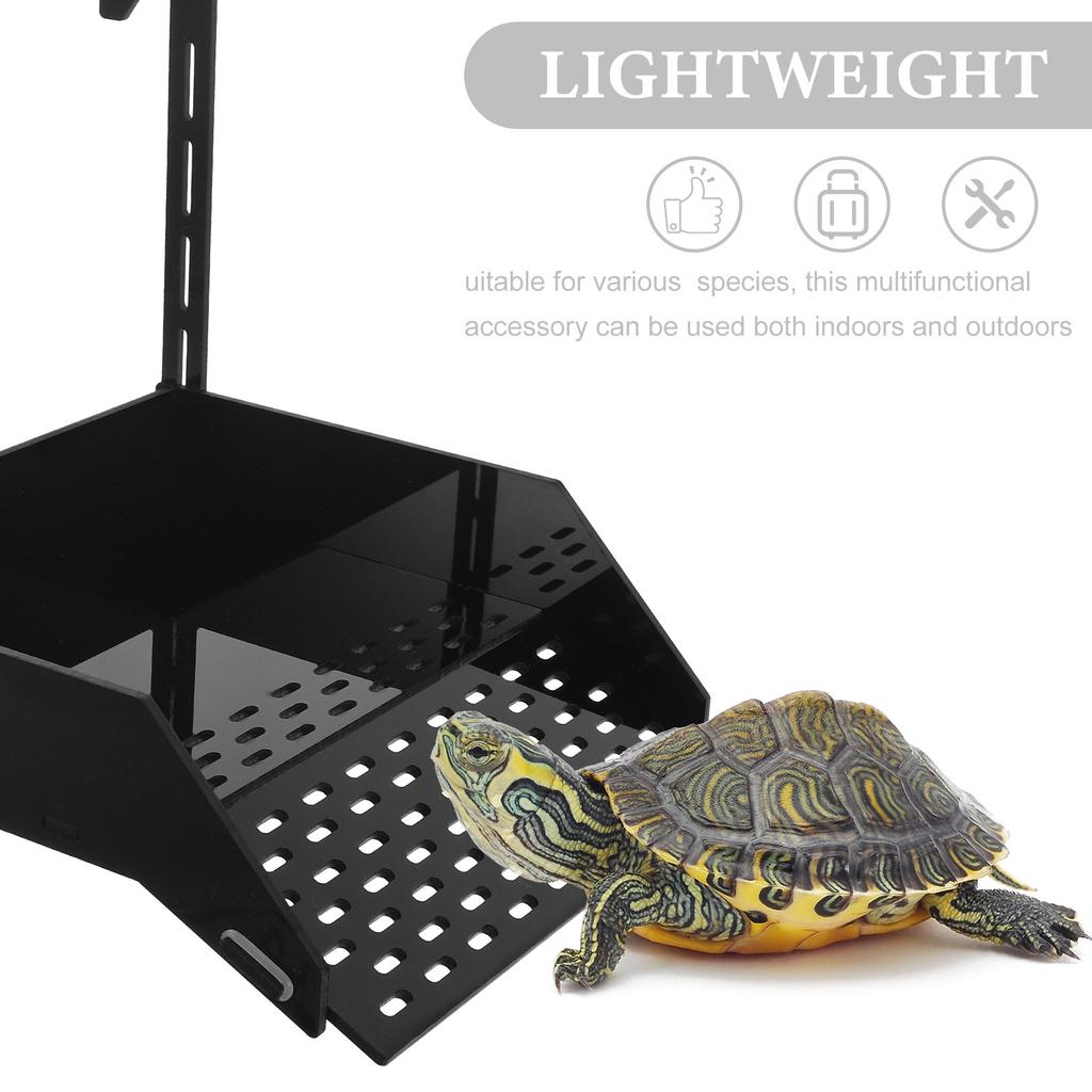 Large Turtle Basking Platform Adjustable Hanging Ramp Dock For Aquatic Reptiles Anti-Slip Floating Terrace Fit 0.4 Inch
