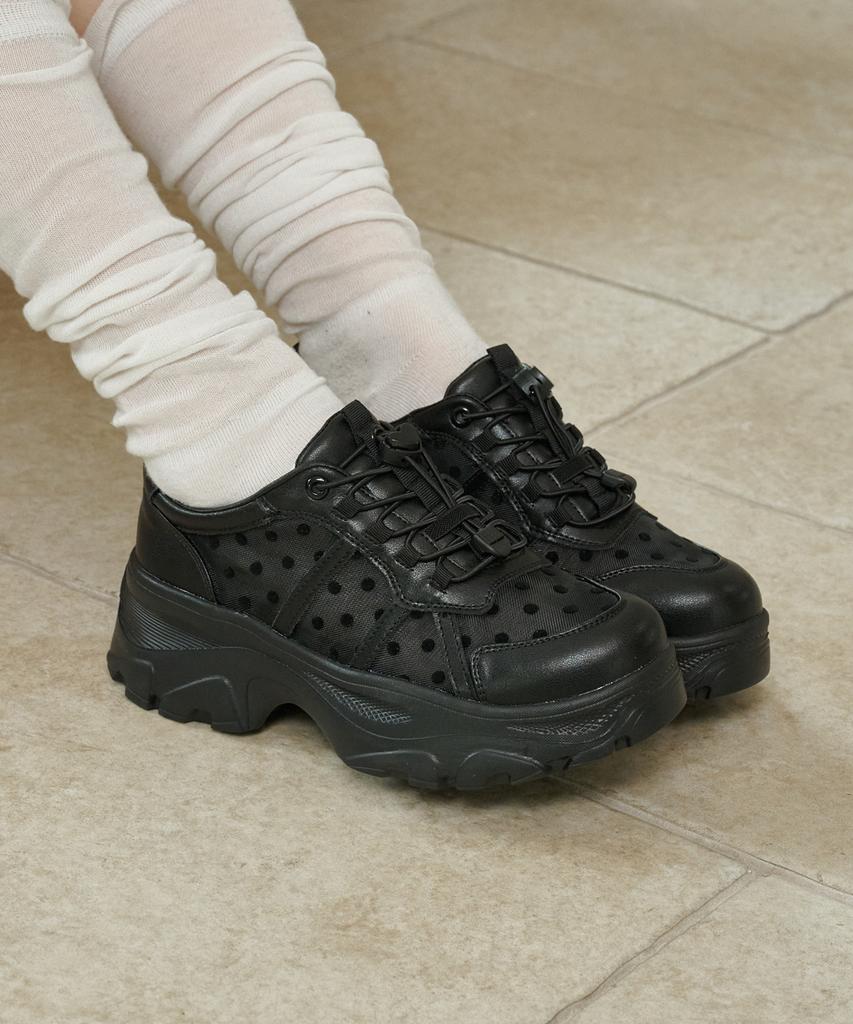 Elizabeth Stuart [Added Dot Mesh] Platform Height-Increasing Sneakers Ebal167108+65330