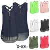 Stylish Women Sleeveless Vest With Cross Back Design And Convenient Front Zipper For Plus Sizes