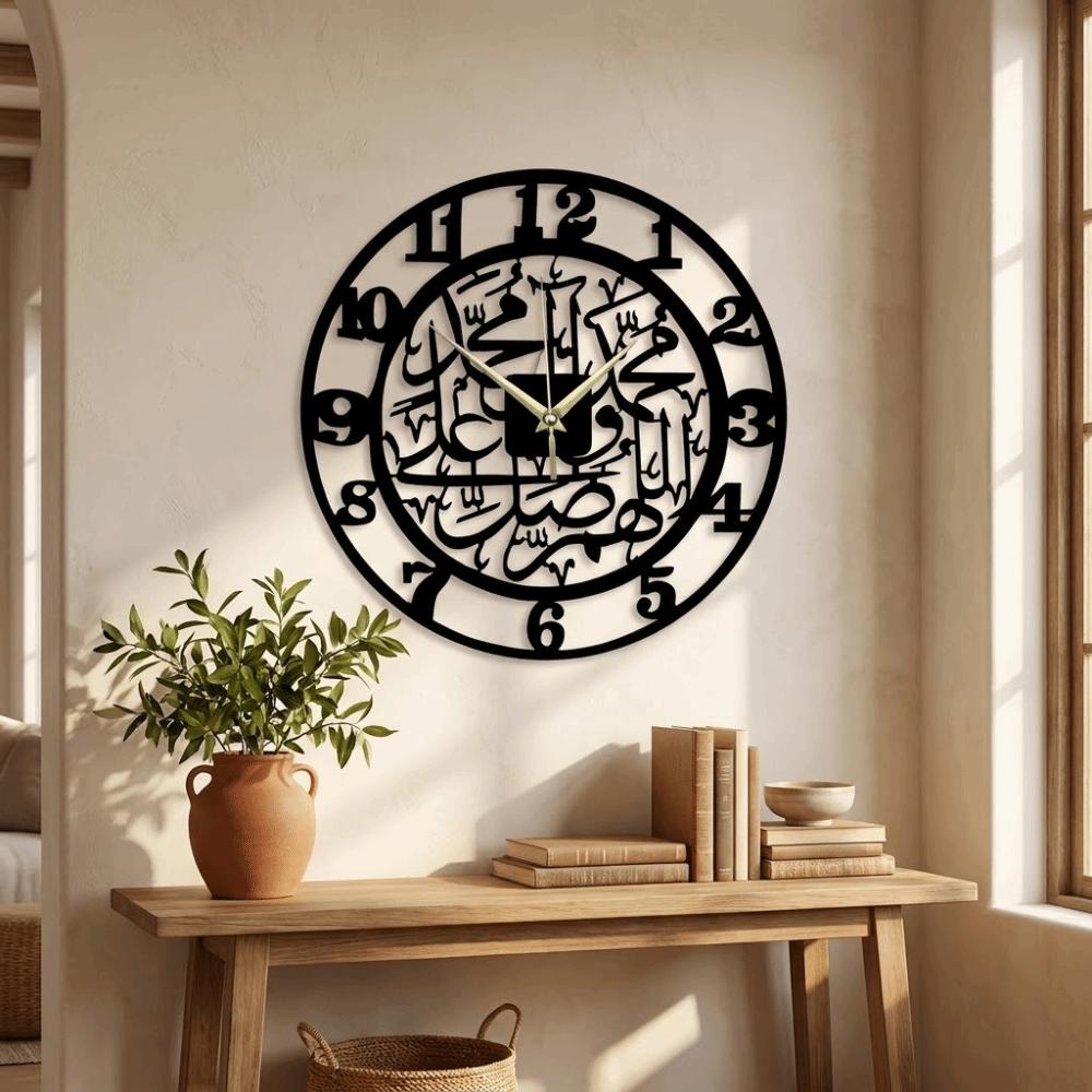 Ethnic Style Acrylic Wall Clock Minimalist Arabic Numbers Clock Decorative Timepiece  Kitchen