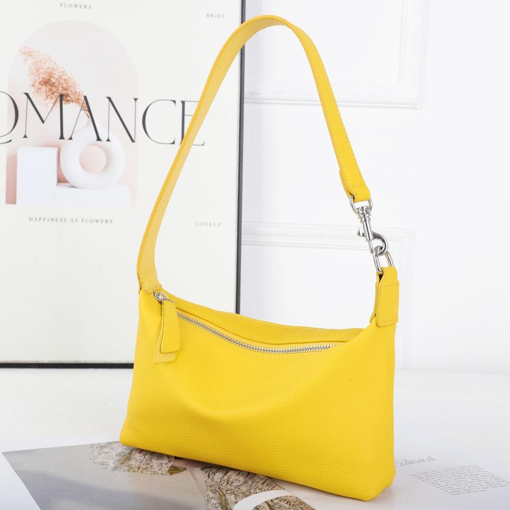 Ladies' 2026 New TOGO Top-Grain Leather Women's Shoulder Bag Fashi Minimalist Versatile Crossbody & Armpit Bag