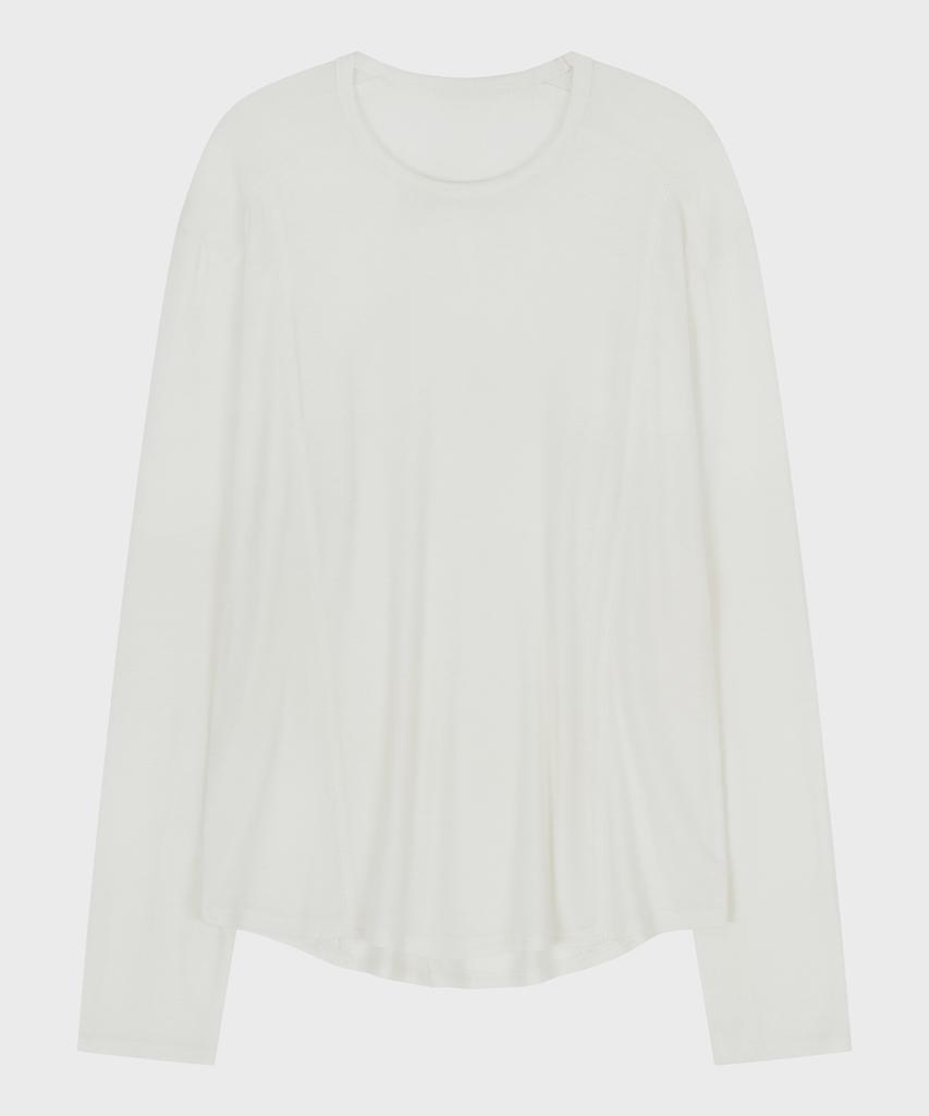 NOIRER Wool Tencel Incision T-Shirt (Ivory)