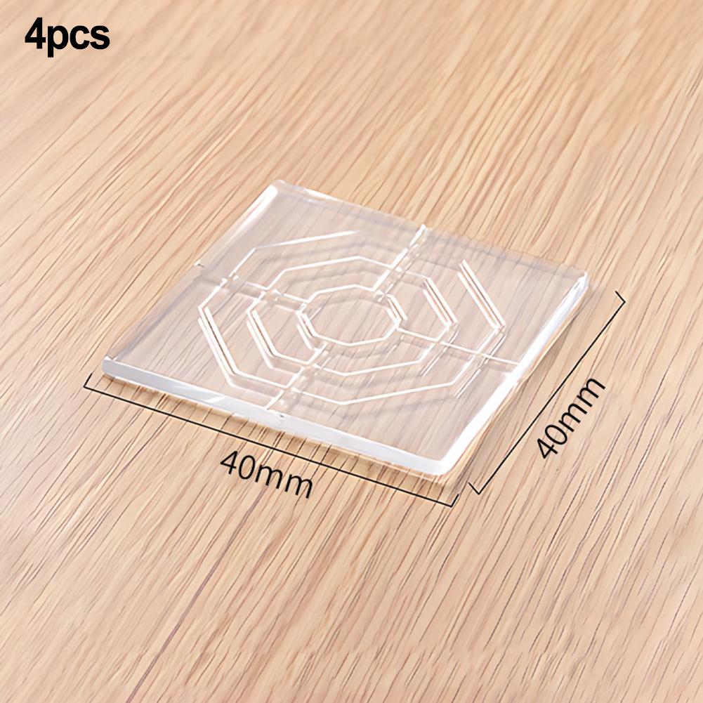 4pcs Round Square Anti Vibration Pads Washing Machine Silicone Feet Mat Furniture Cabinet Chair Leg Anti-Slip 40/60/80mm