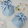 Storage Bag PU Drawstring Bag Solid Color Pearls Handle Wrist Bag Wedding Candy Bag Wedding