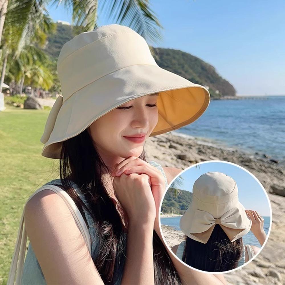 

Wide Brim Fisherman Hat Anti-UV Bucket Hat 2024 Sunscreen and Shading Hat Gift