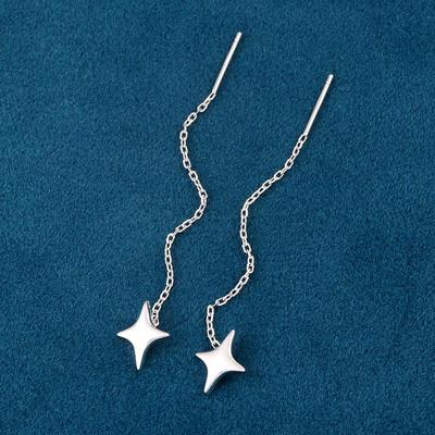 2026 Trendy 925 Sterling Silver Star Dangle Earrings for Women – Simple, Versatile, Fresh Design