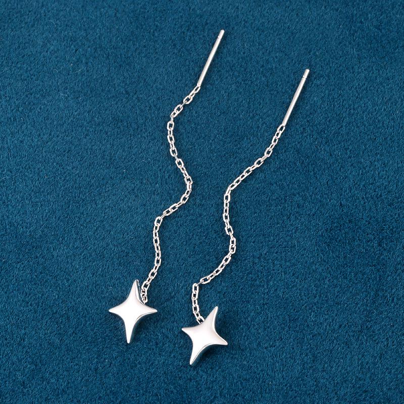2026 Trendy 925 Sterling Silver Star Dangle Earrings for Women – Simple, Versatile, Fresh Design