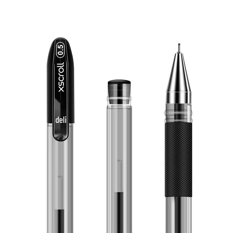 Deli S55 0.5mm Black Quick-Dry Gel Pen